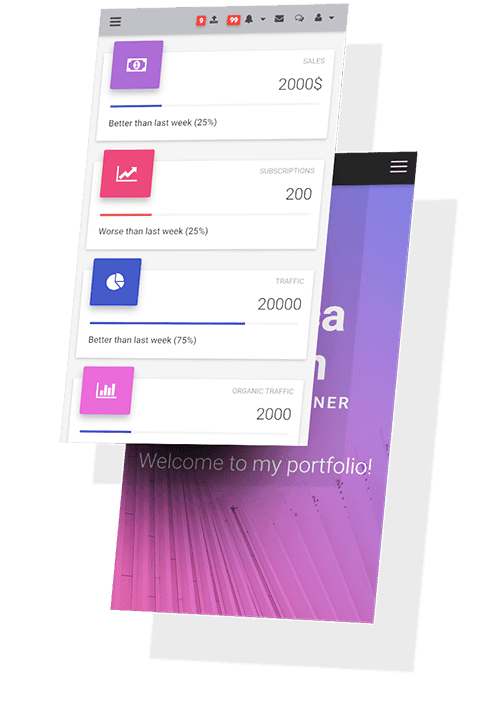 MDB Magazine Template displayed on an iPhone