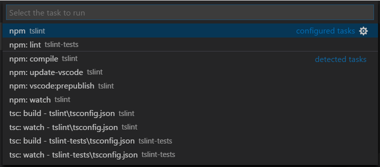 tasks dropdown