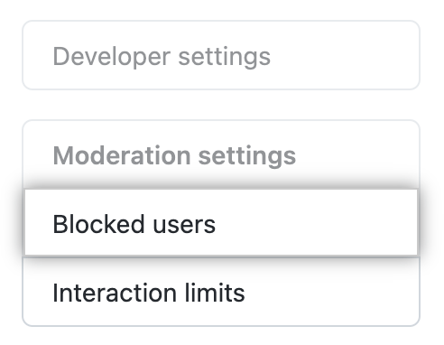 Blocked users tab